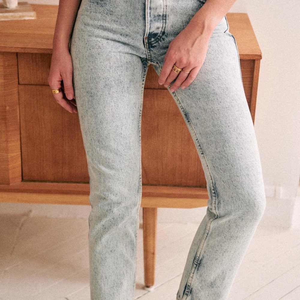 Sezane Brut Sexy - High Rise Light Blue Jeans